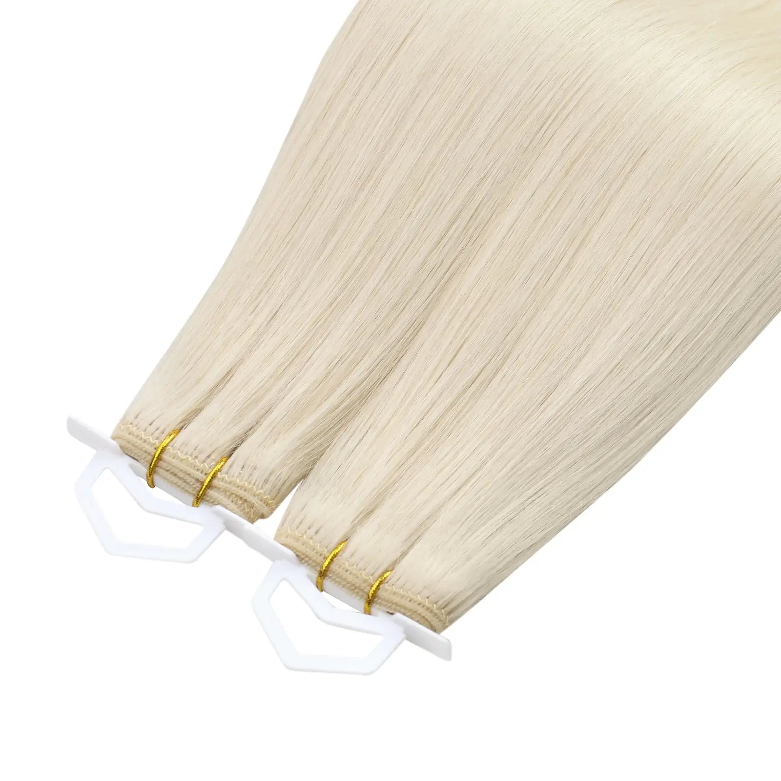 Moresoo White Blonde Virgin Bundles Weft Sew In Human Hair Wefts (#1000)