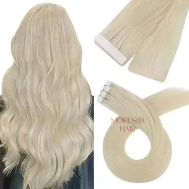 Load image into Gallery viewer, creamy blonde virgin hair tape in extensions, 14-inch creamy blonde tape in extensions, seamless creamy blonde tape in hair, high-quality creamy blonde extensions, invisible tape in creamy blonde extensions, 16-inch creamy blonde hair extensions, smooth creamy blonde tape in, creamy blonde tape in extensions for all hair types
