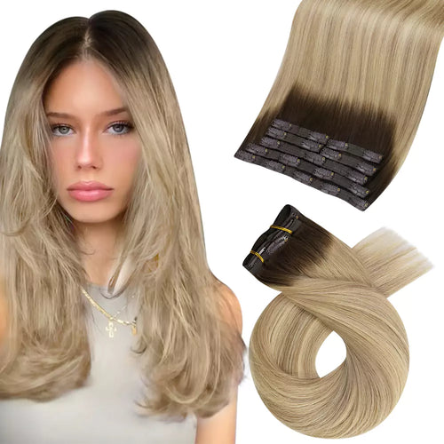 virgin clip in straight hair extensions