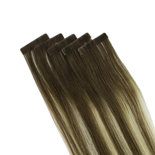 Skin Weft Tape Hair Extensions-how do hair extensions work-extensions for thin hair-blonde hair extensions-best extensions for thin hair