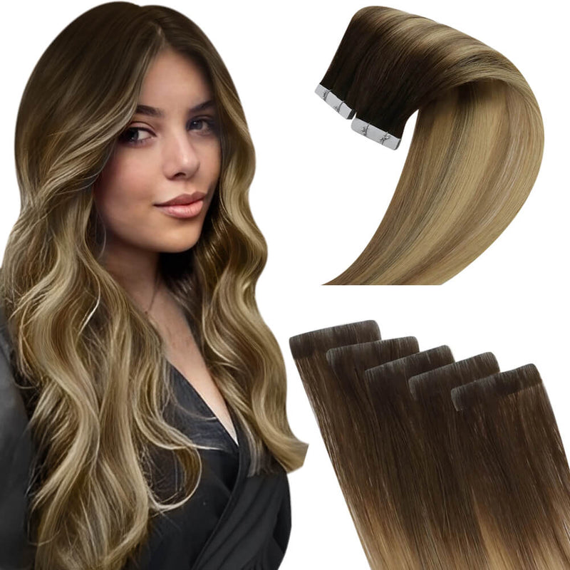 Load image into Gallery viewer, 24 Inch Tape Hair Extensions-14 inch hair extensions-real human hair extensions-how do hair extensions work-extensions for thin hair-blonde hair extensions-best extensions for thin hair-babe hair extensions
