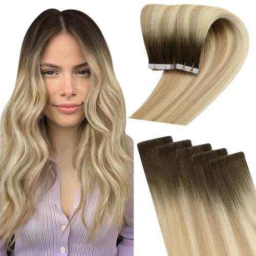 Tape-In Attachment Method-virgin hair bundles-real human hair extensions-human hair bundles-human hair extensions-human hair-real human hair extensions-light brown hair-what is virgin hair