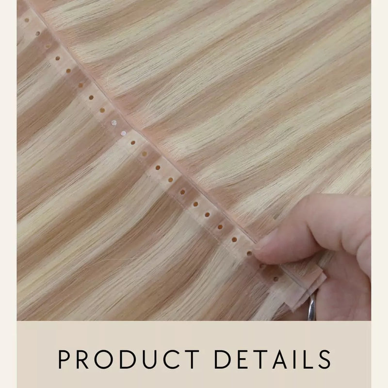 Load image into Gallery viewer, highlight color virgin hole pu weft invisible hair extensions
