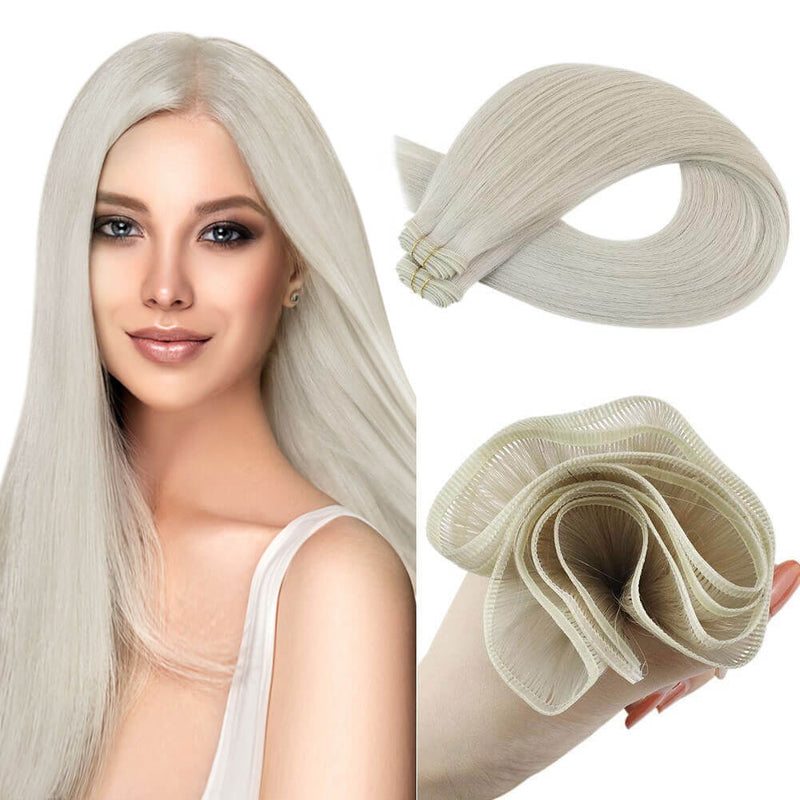 Load image into Gallery viewer, Virgin hair weft bundle human hair extensions add you hair length and give you a natural look.
