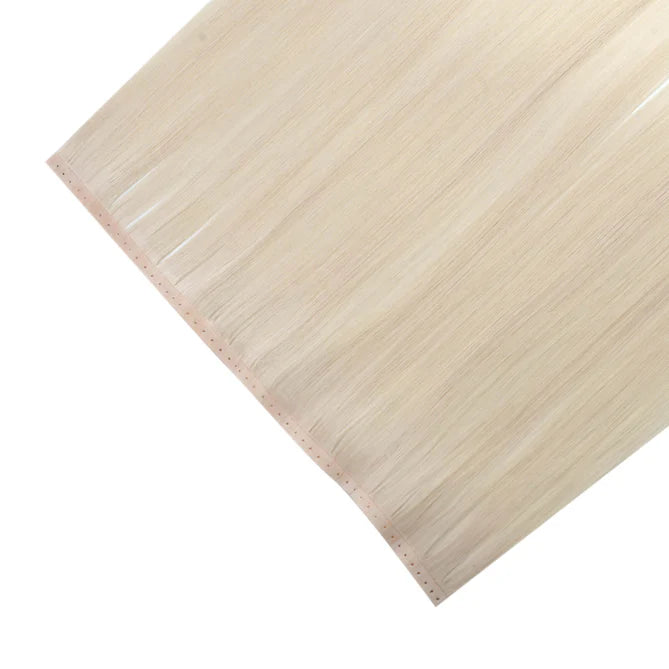 Load image into Gallery viewer, Moresoo PU Hole Flat Weft Virgin Human Hair White Blonde #1000
