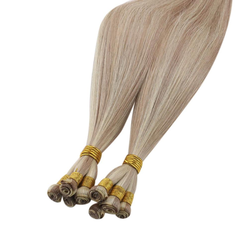 Load image into Gallery viewer, hair extensions,hand tied hair extensions,blonde hair extensions,weft hair extensions
