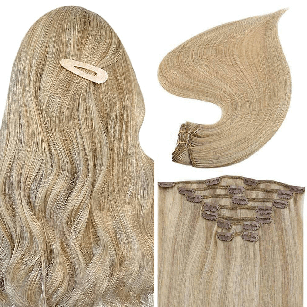 Soft Silky Straight 7pcs 16 inch clip ins for Women