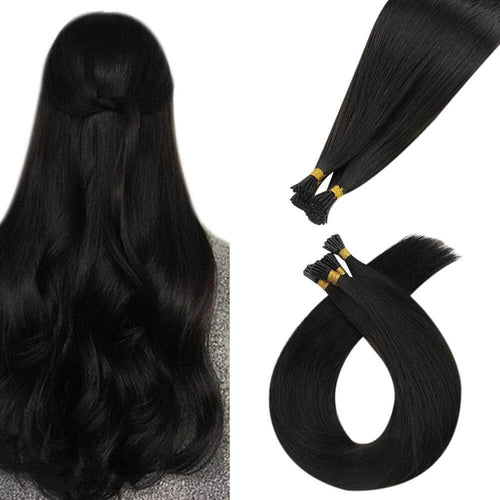 black hair i tip extension