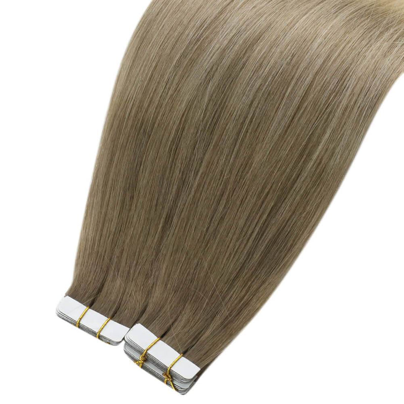 Load image into Gallery viewer, Real Human Hair Tape in Hair Extension-tape in human hair extensions-tape in extensions-how long do tape in extensions last-invisible tape in extensions
