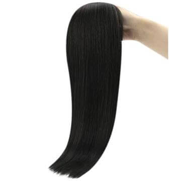 Load image into Gallery viewer, virgin machine weft natural black hair bundles-how long do hair extensions last-hair extensions before and after-types of hair extensions-20 inch hair extensions-16 inch hair extensions-thin hair extensions before and after
