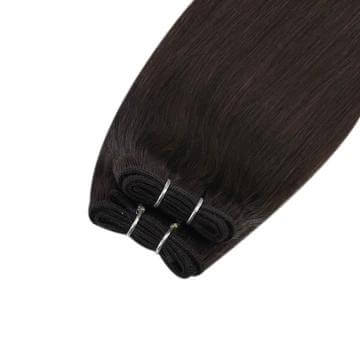 Load image into Gallery viewer, 16 inch dark brown virgin machine weft-hair extensions human hair-best hair extensions for thin hair- hair extensions-extensions for hair-virgin hair-virgin hair bundles
