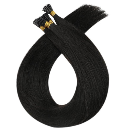 straight black hair extension