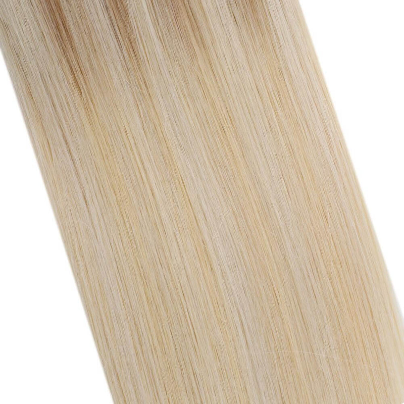 Load image into Gallery viewer, 22-inch ombre blonde hair tape in extensions, invisible tape in ombre blonde, 14-inch ombre blonde tape in extensions, high-quality 16-inch ombre blonde, 18-inch ombre blonde and pink tape in extensions, smooth ombre blonde extensions, 20-inch tape in with ombre blonde and pink tones
