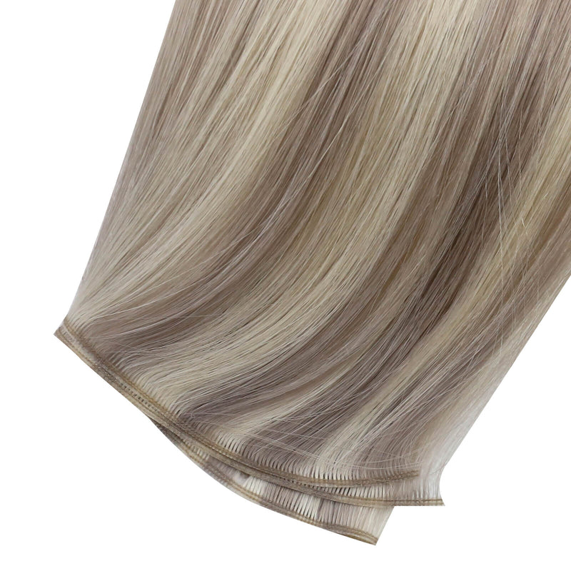 Load image into Gallery viewer, seamless genius weft virgin hair-professional hair extensions-diy hair extensions-natural hair extensions-hair extensions on very short hair-brown hair extensions-hair extensions human hair
