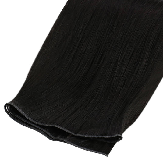 virgin genius weft hair extensions-Premium black hair extensions Genius Hair Weft natural black hair Best black human hair extensions Black human hair weft bundles Black long hair extensions Genius Hair Weft long hair