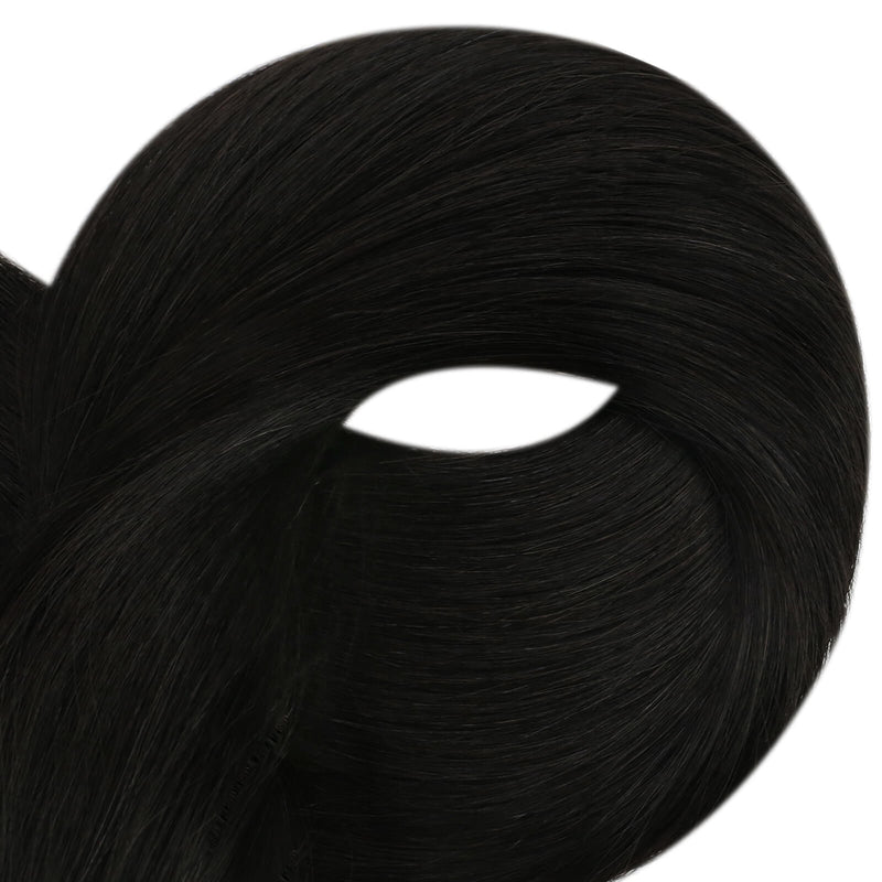 Load image into Gallery viewer, virgin genius weft real huamn hair-100%real human hair- off black-natural black-straight hair bundles-human hair- hair extension
