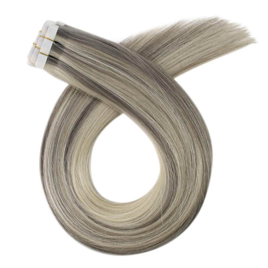 Can last up to 12 months-tape in human hair extensions-tape in extensions-how long do tape in extensions last-invisible tape in extensions