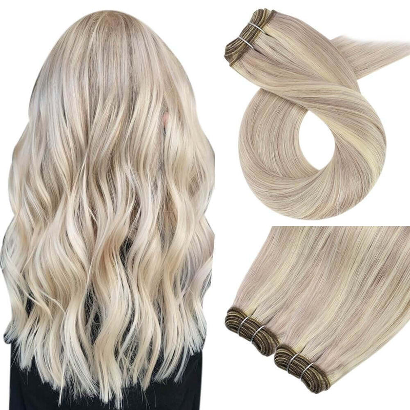 Load image into Gallery viewer, human hair-highlight blonde-seamless hair extensions-great lengths hair extensions-18 inch hair extensions-what are hair extensions
