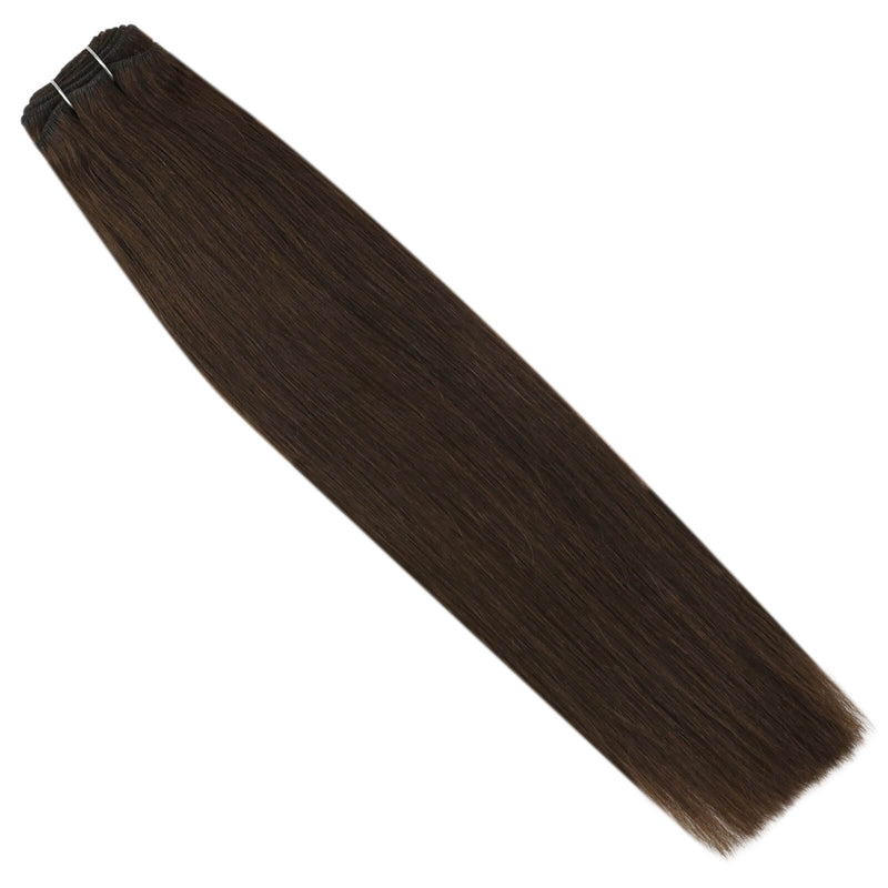 Load image into Gallery viewer, moresoo chocolate brown virgin weft-real human hair extensions-how do hair extensions work-extensions for thin hair-babe hair extensions-extensions for short hair
