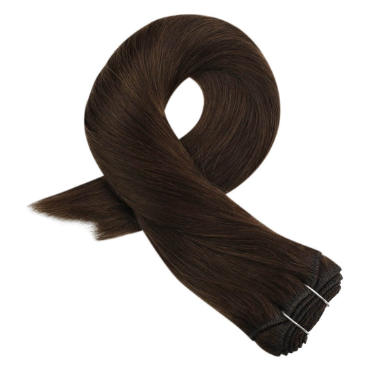 chocolate brown virgin weft real human hair-hair extensions length-professional hair extensions-diy hair extensions-natural hair extensions-hair extensions on very short hair